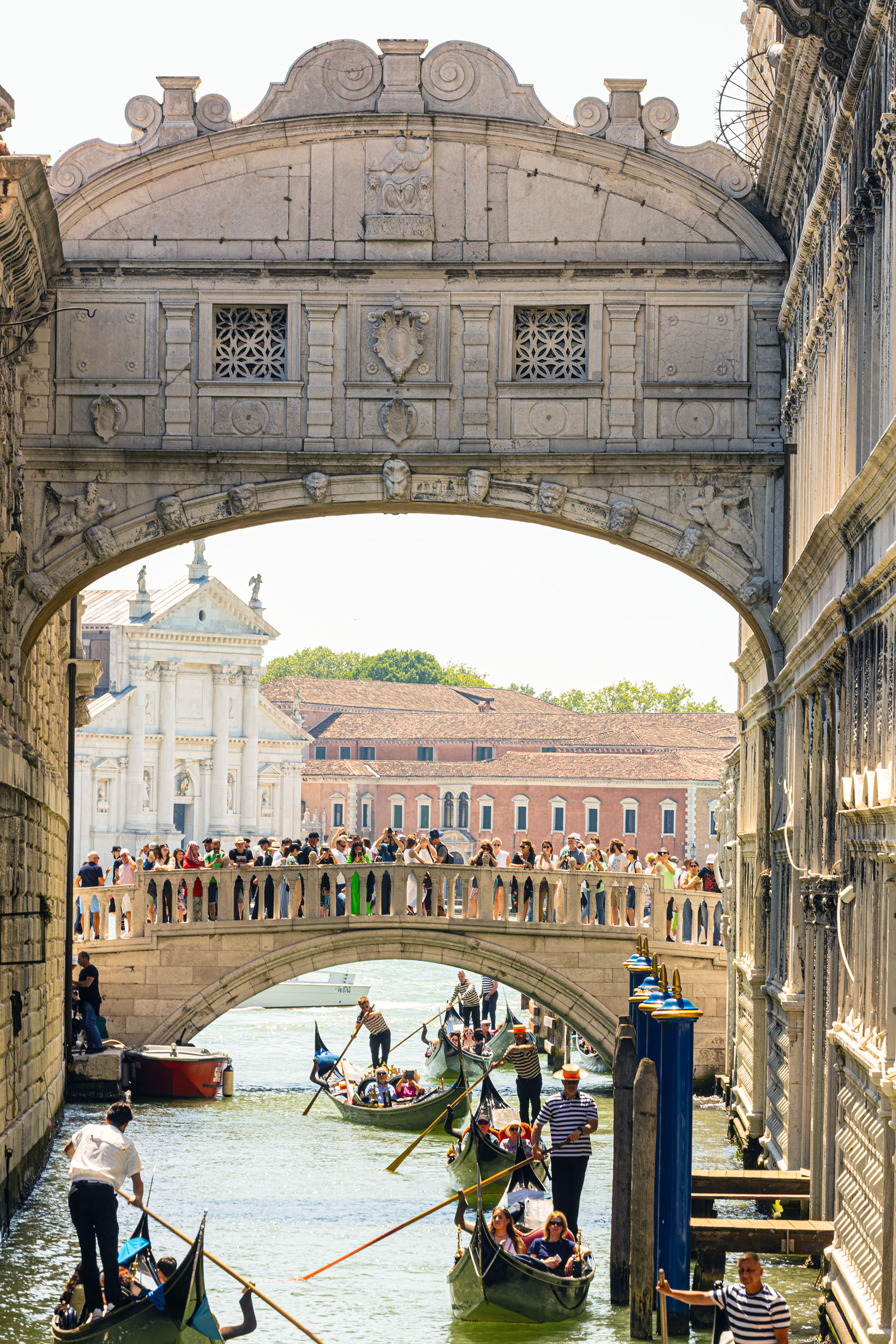 Venedig - Blick von der Ponte de Canonica in Richtung Seufzerbrücke